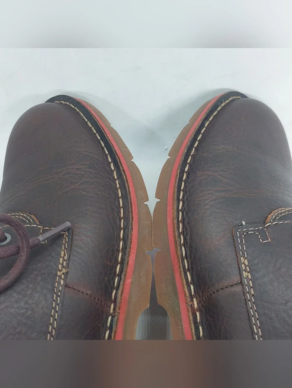 Clarks Varick Hill Boots Mens Size 8.5M Dark Brown Tumbled Leather Casual Shoes